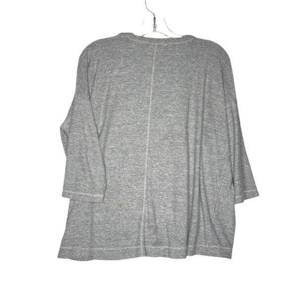 Lou & Gray Womens Top Size S Gray Light Oversized  Scoop Neckline Pullover Top - Picture 2 of 10